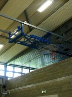 Automatic ceiling basketball