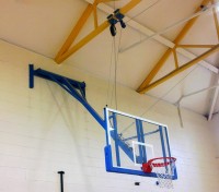 Ceiling basketball with perspex